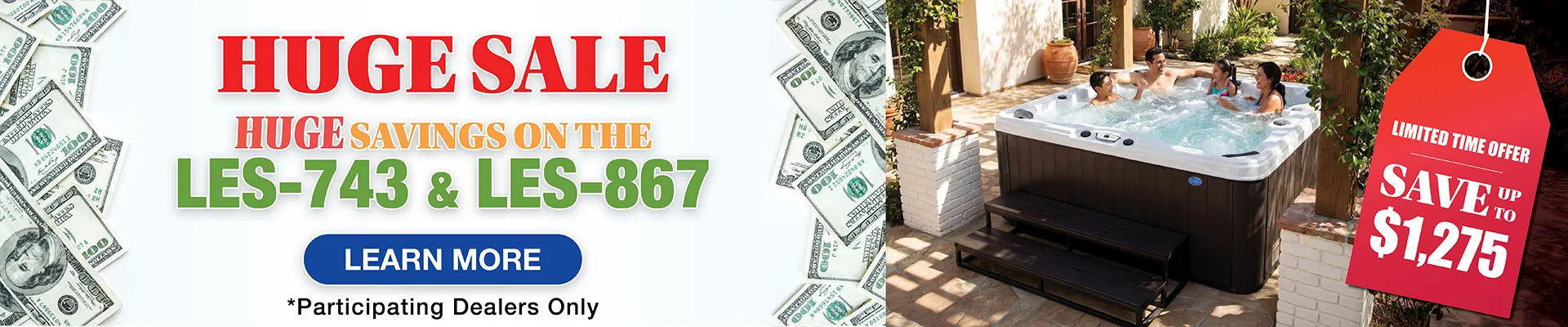 Calspas hot tub being used in a family setting - Palm Desert